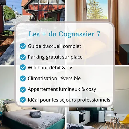 Les Cognassiers - Cosy & Equipe - Parking Gratuit - Professionnels & Familles *