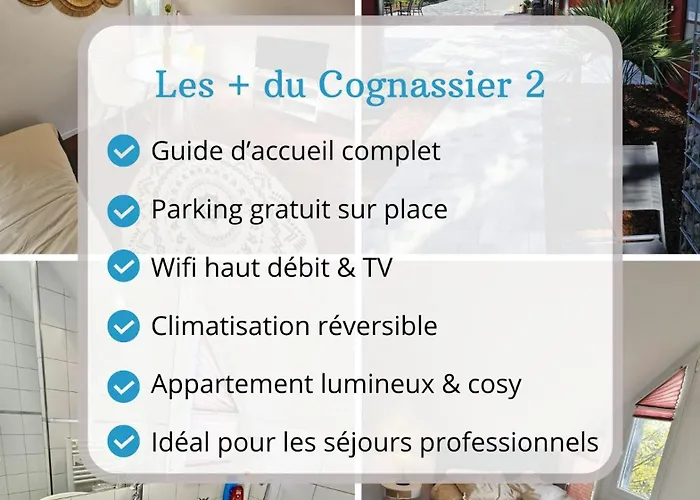 Les Cognassiers - Cosy & Climatisation - Parking Gratuit Lejlighed